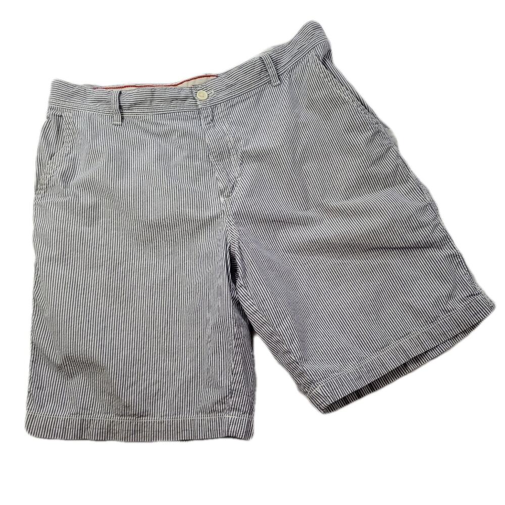 Mens Izod Navy & White Stripe Preppy Shorts size 36 READ